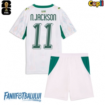 Senegal Nicolas Jackson #11 Echipament de Fotbal Replică Mondial 2026 Copii Acasa (+ Șorturi)